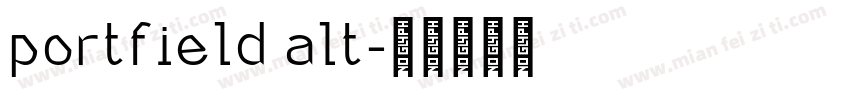 portfield alt字体转换